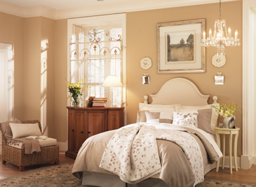 Seattle designer shows a monochromatic bedroom setting